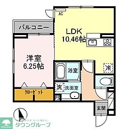 メゾン・アサヒ 1LDKの間取図画像
