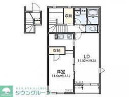 レオネクスト榎戸 1LDKの間取図画像