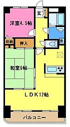 SGKマンションパピオール 2LDKの間取図画像