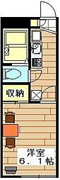 レオパレスドミール日進 1Kの間取図画像
