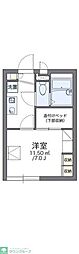 レオパレスガーベラ 1Kの間取図画像