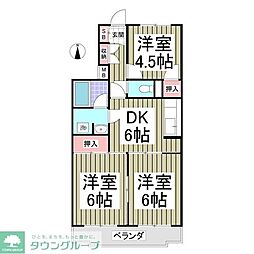 メゾンセレステー指扇 3DKの間取図画像
