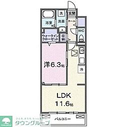 ルミナス コート 1LDKの間取図画像