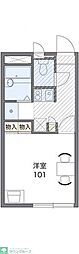 レオパレス桜町 1Kの間取図画像