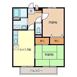 エミグランド 2DKの間取図画像