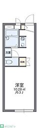 レオパレスチャーム 1Kの間取図画像