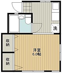 マーガレットハウス北上尾ウエスト 1Kの間取図画像