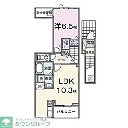 フィデールブリーゼ 1LDKの間取図画像