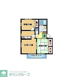 アークガーデンE 2LDKの間取図画像