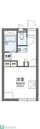 レオパレスフラワーハイツ 1Kの間取図画像