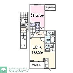 フィデールブリーゼ 1LDKの間取図画像
