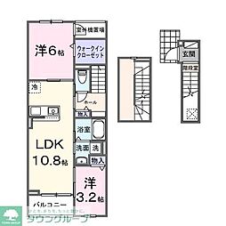 フィデールブリーゼ 2LDKの間取図画像