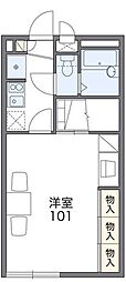 レオパレスヒロ 1Kの間取図画像