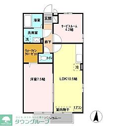 アミティエマノ 1SLDKの間取図画像