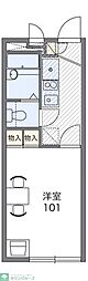 レオパレスライズ 1Kの間取図画像