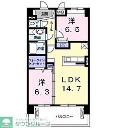 ティエラフェリス 2LDKの間取図画像