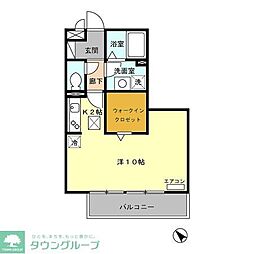 ヴィラオーヤ 1Kの間取図画像