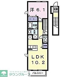 エス・エイ・カーサ 1LDKの間取図画像