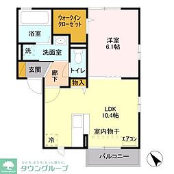 グランメール壱里山 1LDKの間取図画像
