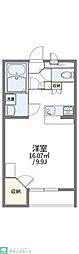 レオパレスアルピナ 1Kの間取図画像