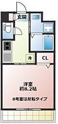 プロスペリタ大宮S 1Kの間取図画像