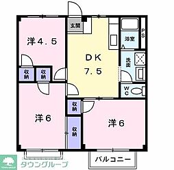 エルディムユーユー3 3DKの間取図画像