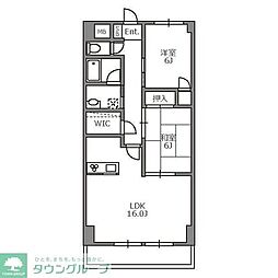 ロマーナ壱番館 2LDKの間取図画像