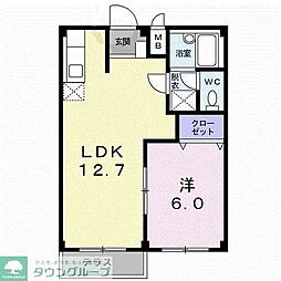 ハイムアークヒル 1LDKの間取図画像