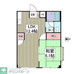 エルディム高島 1Kの間取図画像