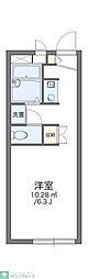 レオパレスHanalei 1Kの間取図画像