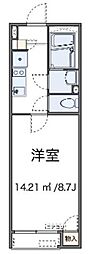 レオネクストディアコート北本 1Kの間取図画像