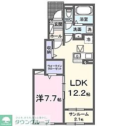 ビオレタB 1LDKの間取図画像