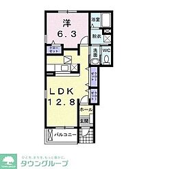 サニーハウス 1LDKの間取図画像