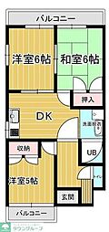 第2双葉マンション 3DKの間取図画像