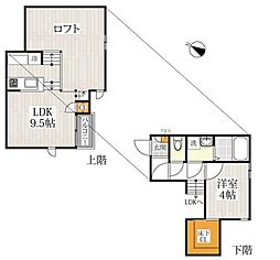 CB東大宮プリム 1LDKの間取図画像