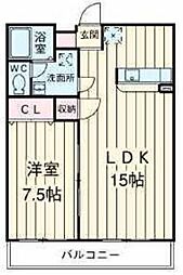 アムールミムラ 1LDKの間取図画像