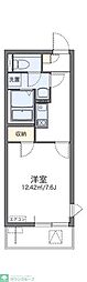 レオネクストさく2 1Kの間取図画像
