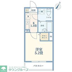 J-Maison北大宮 1Kの間取図画像