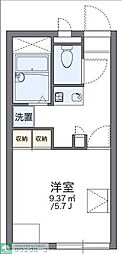 レオパレスミモザ 1Kの間取図画像