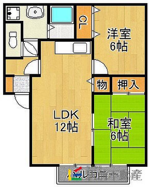 フィールドリバーII 202｜福岡県久留米市上津町(賃貸アパート2LDK・2階・57.00㎡)の写真 その2