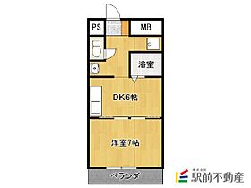 メゾン高野 301 ｜ 福岡県久留米市高野2丁目10-15（賃貸マンション1DK・3階・33.12㎡） その2