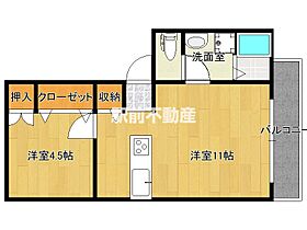 ハーティアン　クラスト 102 ｜ 福岡県久留米市日ノ出町36-4（賃貸アパート1LDK・1階・40.99㎡） その2