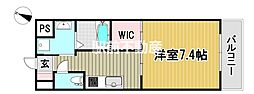 AlettA合川町 1Kの間取図画像