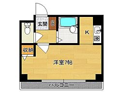 シャトウマサ2 1Kの間取図画像
