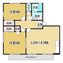 フラッツゆたかＢ 202 ｜ 徳島県鳴門市撫養町立岩字六枚52（賃貸アパート2LDK・2階・66.60㎡） その2