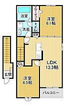 サン・メゾンF 205 ｜ 徳島県板野郡藍住町矢上字原（賃貸アパート2LDK・2階・59.55㎡） その2