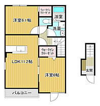 ウィルレジデンス　X 201 ｜ 徳島県板野郡藍住町矢上字安任（賃貸アパート2LDK・2階・57.64㎡） その2