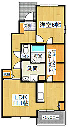 ウィルレジデンス8 1LDKの間取図画像