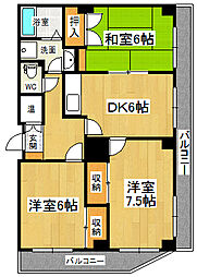 エグゼ古川 3DKの間取図画像