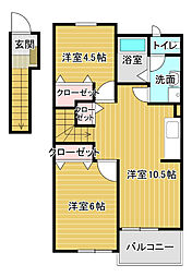 ベリエハウス 2LDKの間取図画像